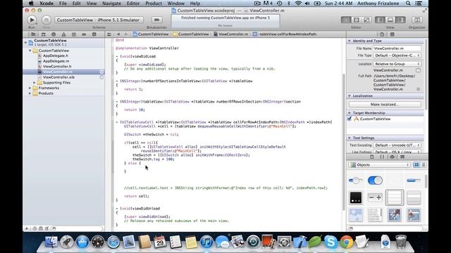 iOS Tutorial - Custom Table View Cell смотреть онлайн