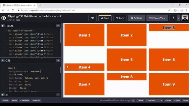 CSS Grid Layout Tutorial: Vertical alignment with align-self & align-items смотреть онлайн
