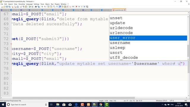 How to UPDATE Data in PHP, Mysql Database || MySql PHP Data Updation смотреть онлайн