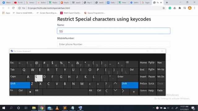 Restrict Space and Special characters in textbox using #JavaScript's #keyCode and #which properties смотреть онлайн