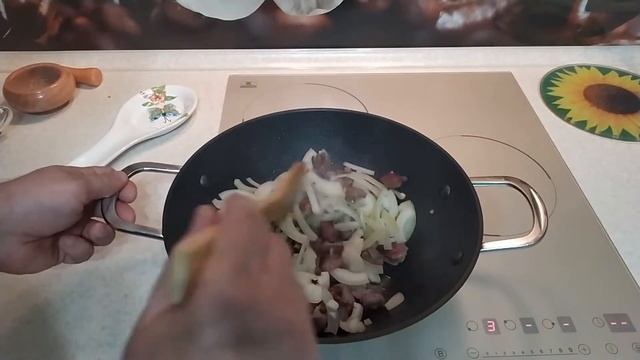 Куриные желудочки со стручковой фасолью смотреть онлайн