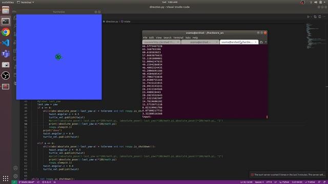 Rotate robot to an angle using Odometry | Turtlesim ROS python смотреть онлайн