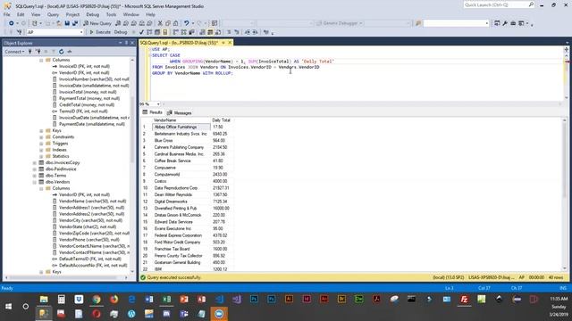 SQL Server Rollup with CASE example смотреть онлайн