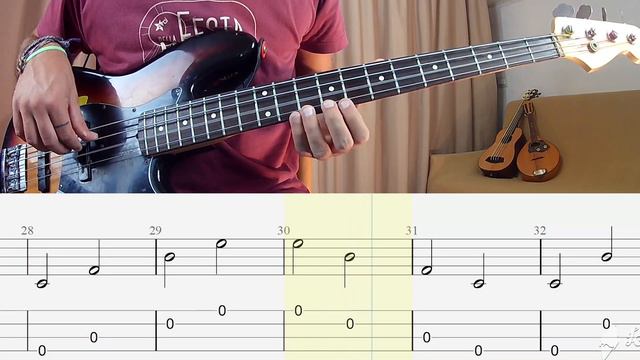 Beginner bass lesson (METRONOME ONLY) - Ex 6 - THE 4 OPEN STRINGS ON PENTAGRAM смотреть онлайн