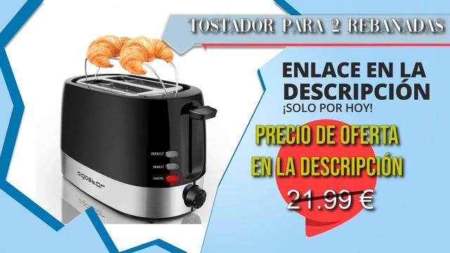 ?Aigostar Brotchen Black 30HIL –Tostador para 2 rebanadas (Oferta Amazon Black Friday 2019) смотреть онлайн