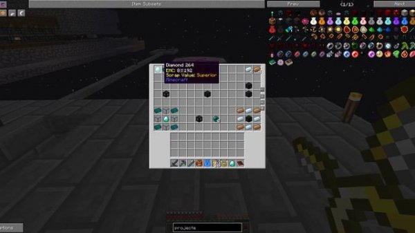 Много EMC из мода ProjectE (Minecraft ModPacks Project Ozone)