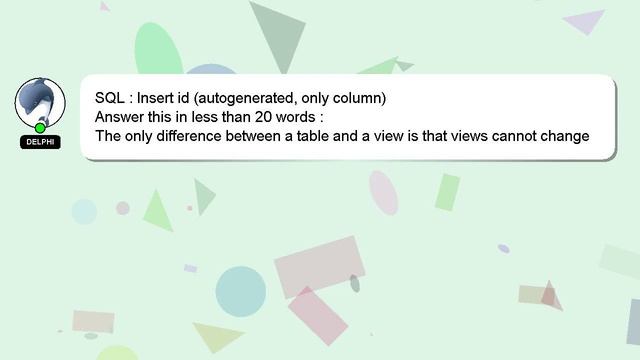 SQL : Insert id (autogenerated, only column) смотреть онлайн