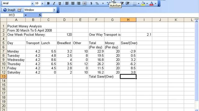 Microsoft Excel 2003 4-2 Penambahan Automatik (Auto Sum) смотреть онлайн