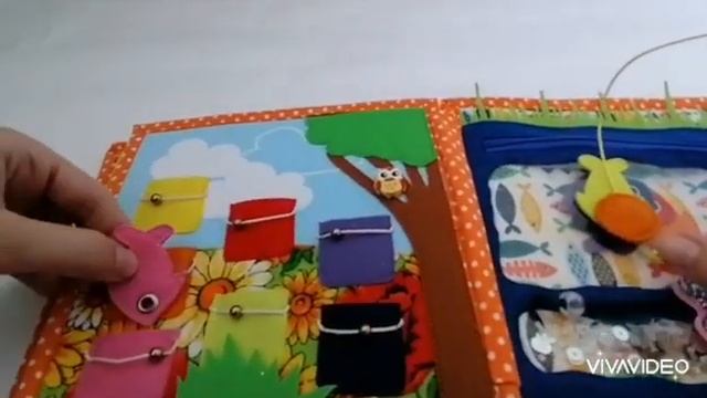 Развивающая книжка из фетра для детей 1,5-5 лет. quiet book for children 1,5-5 years old смотреть онлайн