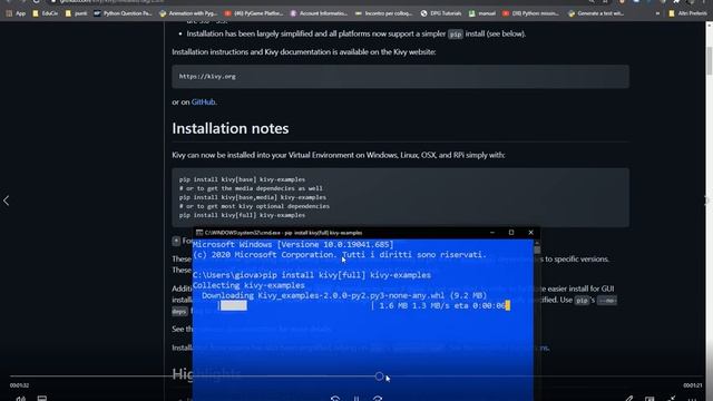 Kivy 2.0 - Installation on Python 3.9 смотреть онлайн