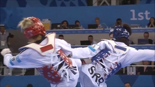 Taekwondo WTF. Baku 2015 European Games. Финал Ж -49. Bogdanovic-Maddock.