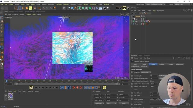 Абстракция cinema 4d | Волосы cinema 4d | Абстрактная текстура cinema 4d смотреть онлайн