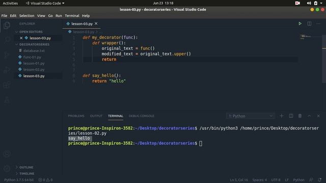 Introduction to python decorators tutorial | lesson 03 how to use decorators in python смотреть онлайн