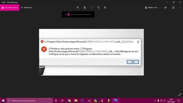 ✅ RESOLVIDO | O Windows Não Pode Encontrar... Files\WindowsApps\Microsoft... Win32Bridge.Server.exe