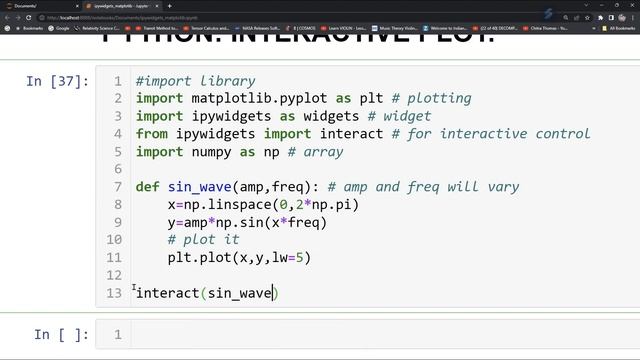 Interactive plot using Python Matplotlib Widgets| For absolute Beginner#jupyternotebook #matplotlib смотреть онлайн