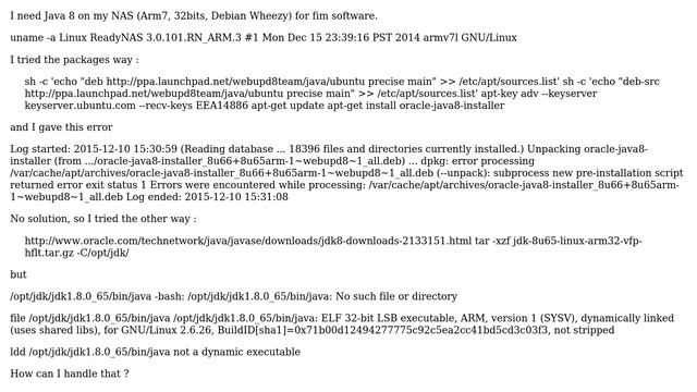 Install Java 8 on ARM Nas (Debian Wheezy) смотреть онлайн