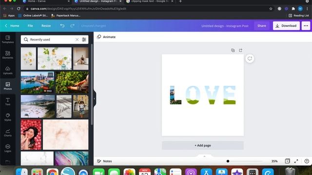 How To Insert A Photo Into Text In Canva | Text Mask | Canva Tutorial смотреть онлайн