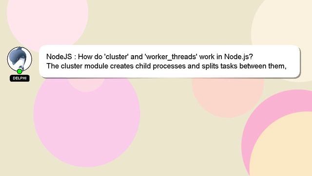 NodeJS : How do 'cluster' and 'worker_threads' work in Node.js? смотреть онлайн