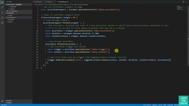 Accordions with smooth animation with vanilla JavaScript смотреть онлайн