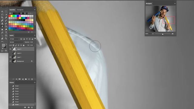 Tutoriel Photoshop: Détourage, outils tampon, pinceau, gomme, rotation, colorisation, calques... смотреть онлайн
