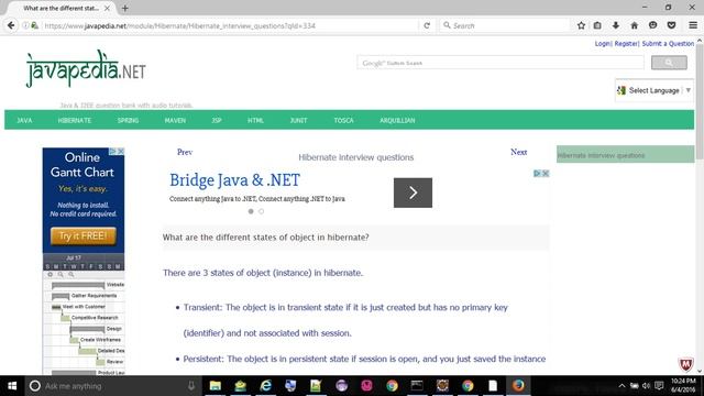 What are the different states of object in hibernate?
- javapedia.net смотреть онлайн