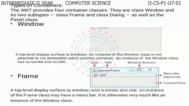 VOCATIONAL COMPUTER SCIENCE 2ND YEAR P1 - U7 - 01- JAVA ABSTRACT WINDOWING TOOLKIT смотреть онлайн