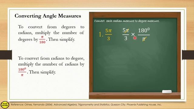 CONVERTING DEGREE MEASURE TO RADIAN MEASURE AND VICE VERSA || PRE-CALCULUS смотреть онлайн