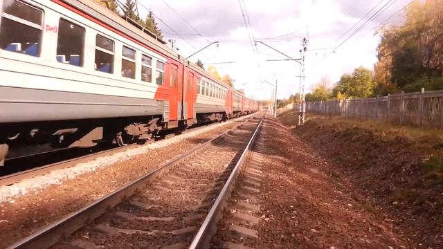 Приветливый ЭД4М-0161!!-;). Перегон Пост 81 км-Сергиев Посад смотреть онлайн