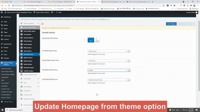 Setup Homepage (Dhepa Newspaper Theme) смотреть онлайн