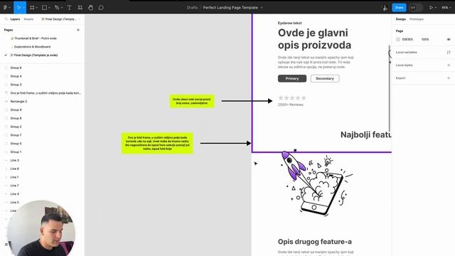 Savršen Landing Page - Besplatan Figma Template ? смотреть онлайн