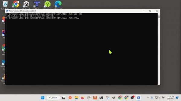 HowTo Install nvm, node, npm and yarn on Windows 11