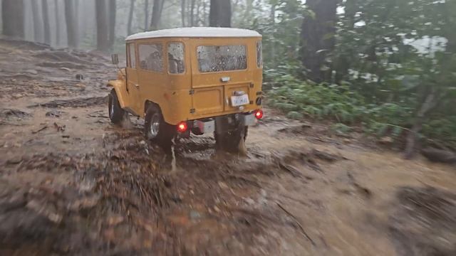 FMS Toyota Land Cruiser FJ40 after storm in the woods 3 смотреть онлайн