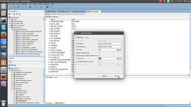 SQL Developer Issues - ORA-01653 unable to extend table by 8 in tablespace смотреть онлайн