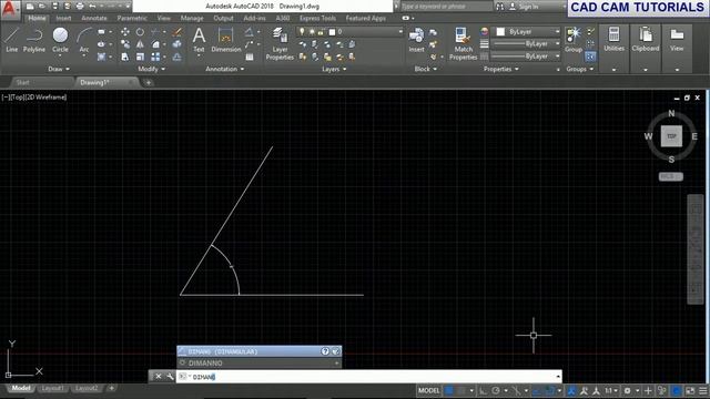 AutoCAD 2018 Tutorial for Beginners 68 HOW TO USE ANGULAR DIMENSION COMMAND IN AUTOCAD# смотреть онлайн