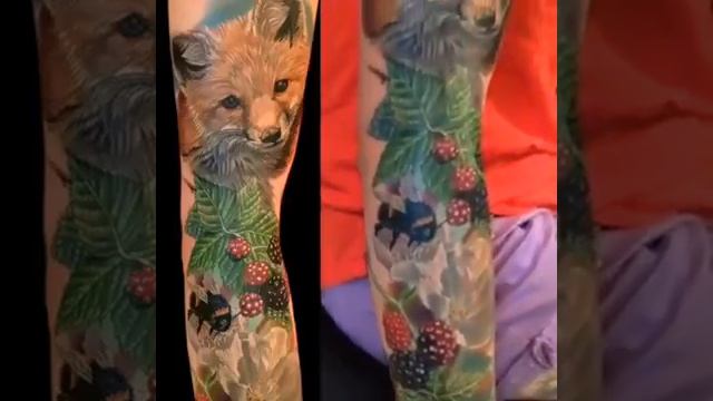 татуировка лиса Tattoo by Phil Garcia. смотреть онлайн