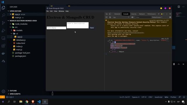 Electron & Mongodb CRUD | Aplicación CRUD con HTML, CSS y Javascript смотреть онлайн