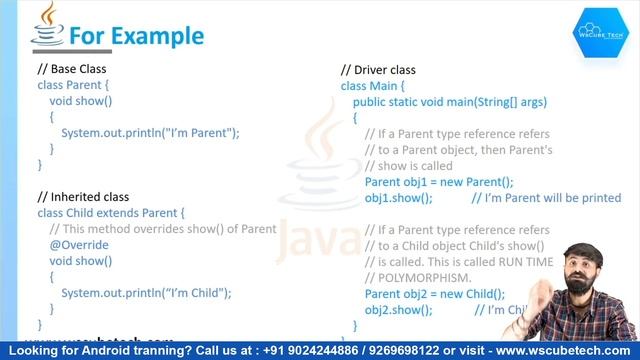 Method Overriding in Java [Methods, Uses, Examples with Output] | Android Java Tutorial смотреть онлайн