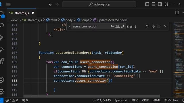 Update Media of Users using WebRTC | Group Video Calling App Node JS #11 смотреть онлайн