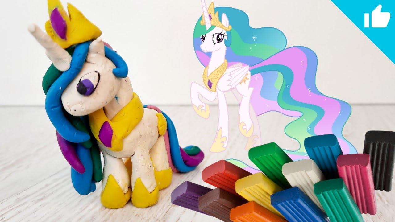 Единорог из пластилина / Май литл пони принцесса Селестия / My little pony смотреть онлайн