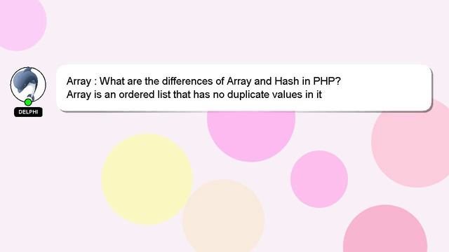 Array : What are the differences of Array and Hash in PHP? смотреть онлайн