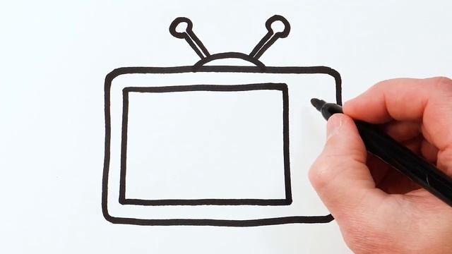 Рисуем фломастерами. Простой милый рисунок. Рисование для детей смотреть онлайн