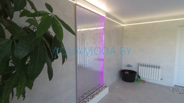 Пузырьковая панель, аква панель в зоне бассейна. Bubble wall смотреть онлайн