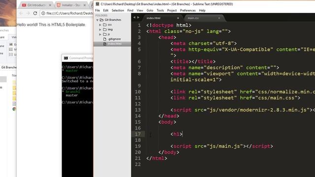 Git Branches Examples смотреть онлайн