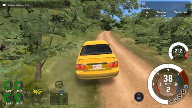 BeamNG.drive 0.15.0.5.7940 (Time Trials) (MaZDa 626 [Yellow]) смотреть онлайн