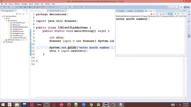 27. if else if... else ladder in Java смотреть онлайн