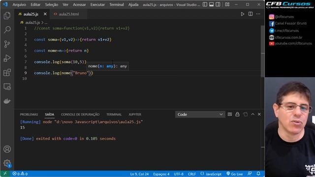 Arrow Function em Javascript. Aprenda o que é e como usar! - Curso de Javascript Moderno - Aula 25 смотреть онлайн