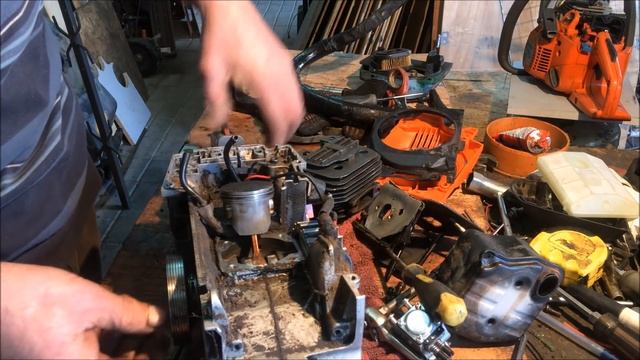 Ремонт бензопилы "Кратон"!Электрошок, капельница, прямой массаж коленвала!!!) смотреть онлайн