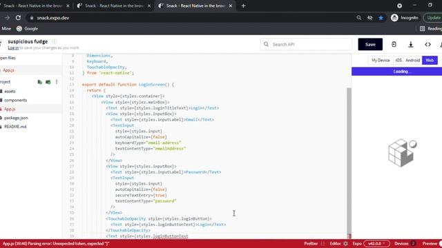 Design Login Page using React native. смотреть онлайн