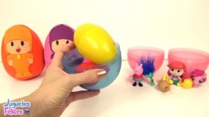 Aprende los Colores con 5 Huevos Sorpresas de Pocoyó de Plastilina Play Doh
