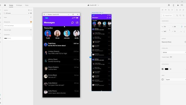 SCROLL IN ADOBE XD 2020. Learn how to scroll and fix element's position in ADOBE XD смотреть онлайн